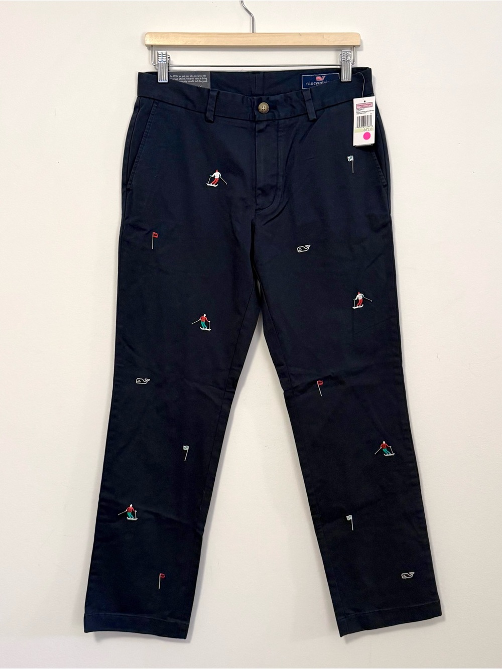 NWT Vineyard Vines Men’s Ski Embroidered Stretch Breaker Pants – 30 x 30